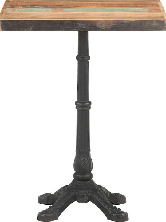 Маса за Малки Външни Пространства Стабилна Bistro Recycled wood solid wood 60x60x76бр
