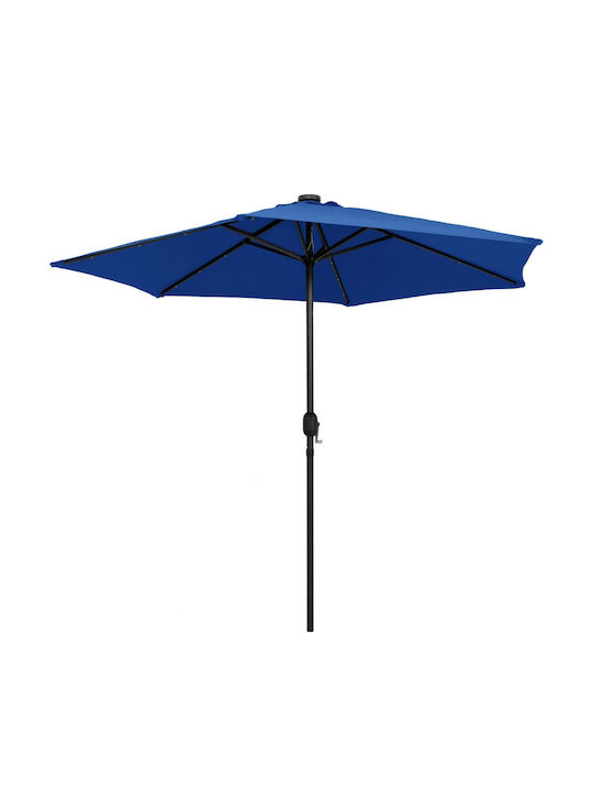 Garten & Terrassen Sonnenschirm Bodenständer Rund Aluminium Azure Blue Ø2.7m