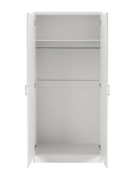 Ușă dublă Dulap de Haine Jenna Alb 80x43x181cm