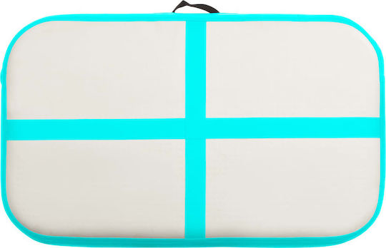 vidaXL Fitnessmatte für Kunstturnen Grün mit Pumpe (100x60x15cm)