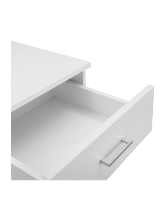 Laney Wooden Bedside Table White 45x35.5x47cm