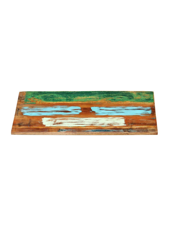 vidaXL Rectangular Table Surface made of Solid Wood in Multicolour Color 90x70cm 286061 1pcs