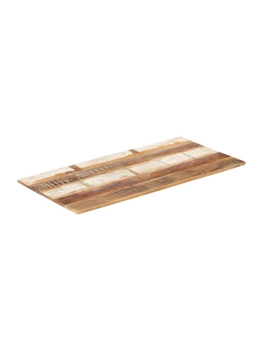 vidaXL Rectangular Table Surface made of Solid Wood in Multicolour Color 120x60cm 286046 1pcs