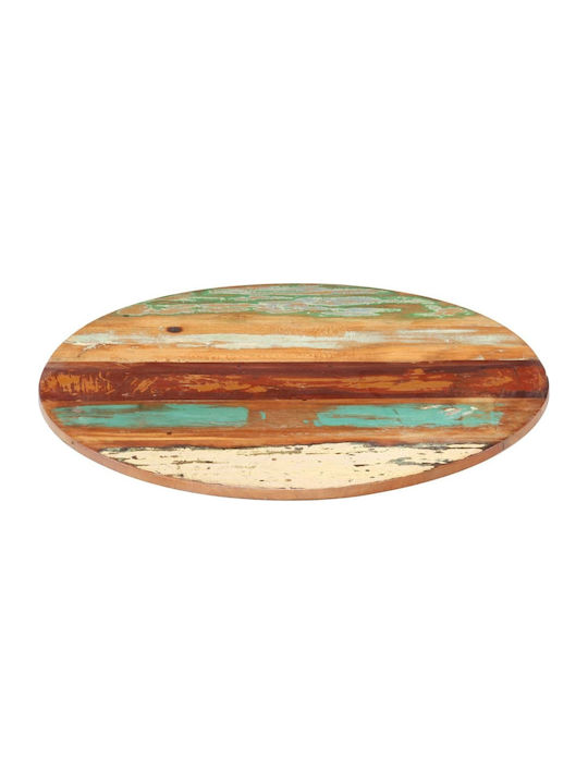 vidaXL Round Table Surface made of Solid Wood in Multicolour Color 40x40cm 286031 1pcs