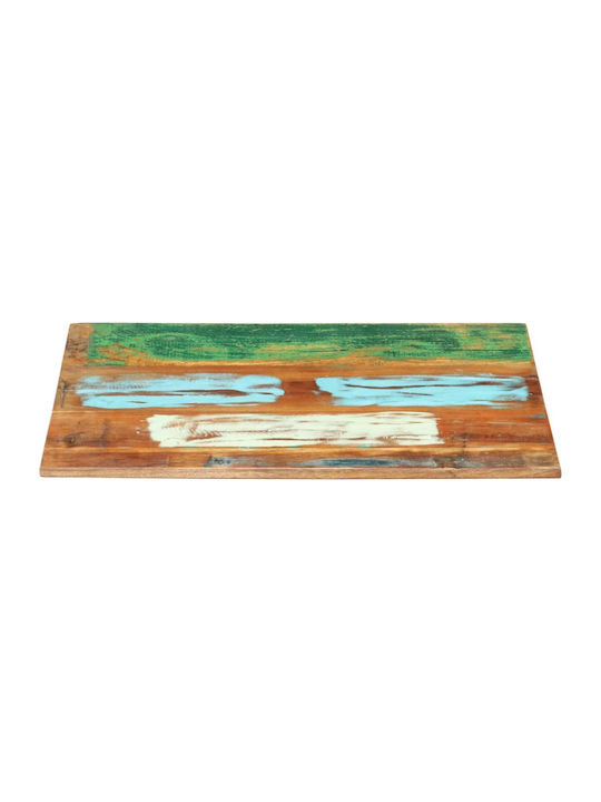 vidaXL Rectangular Table Surface made of Solid Wood in Multicolour Color 80x60cm 286043 1pcs