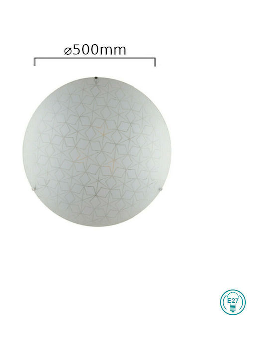 Fan Europe Esagram-PL50 Ceiling Mount Light 50cm White with Socket E27