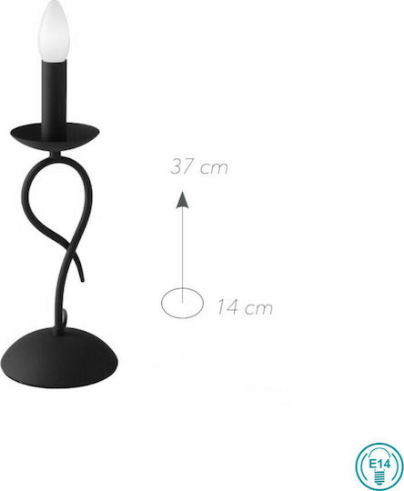 Fan Europe Beatrice-L Decorative Lamp with Socket for Bulb E14 Black