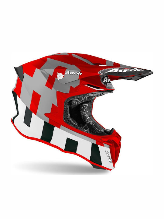 Airoh Twist 2.0 Frame Motocross Helmet ECE 22.05 1240gr Red Matt AIR000KRA180