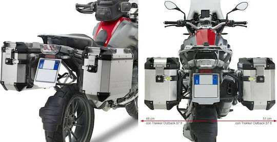 Givi Πλαϊνές Βάσεις Monokey για BMW R 1200 GS Adventure 2014-2018