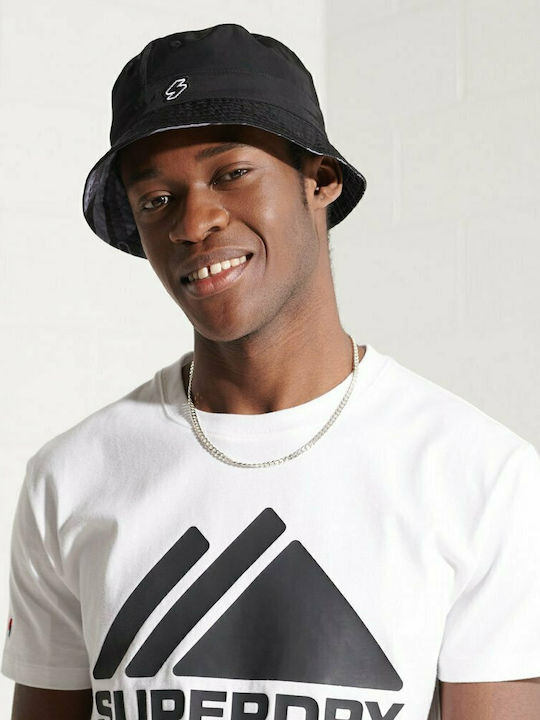 Superdry Sportstyle Υφασμάτινo Ανδρικό Καπέλο Στυλ Bucket Μαύρο