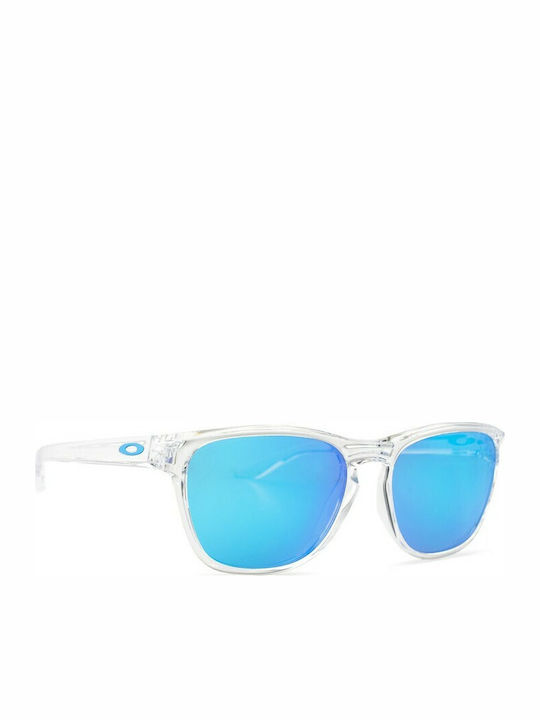 Oakley Manorburn Ανδρικά Γυαλιά Ηλίου με Διάφανο Κοκκάλινο Σκελετό και Μπλε Καθρέφτη Φακό