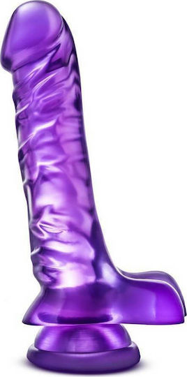 B Yours Basic Realistisches Dildo mit Hoden und Saugnapf Purple 23cm