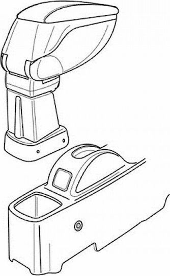 Lampa Car Armrest Mount for Opel Agila Black