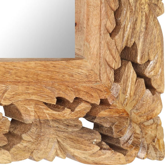 vidaXL Oglindă de Perete cu Maro Ramă din Lemn 110x50cm 1buc