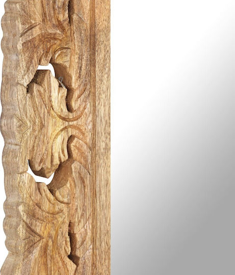 vidaXL Oglindă de Perete cu Maro Ramă din Lemn 110x50cm 1buc