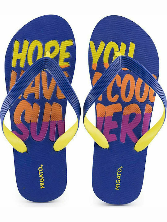 Migato Women's Flip Flops Blue