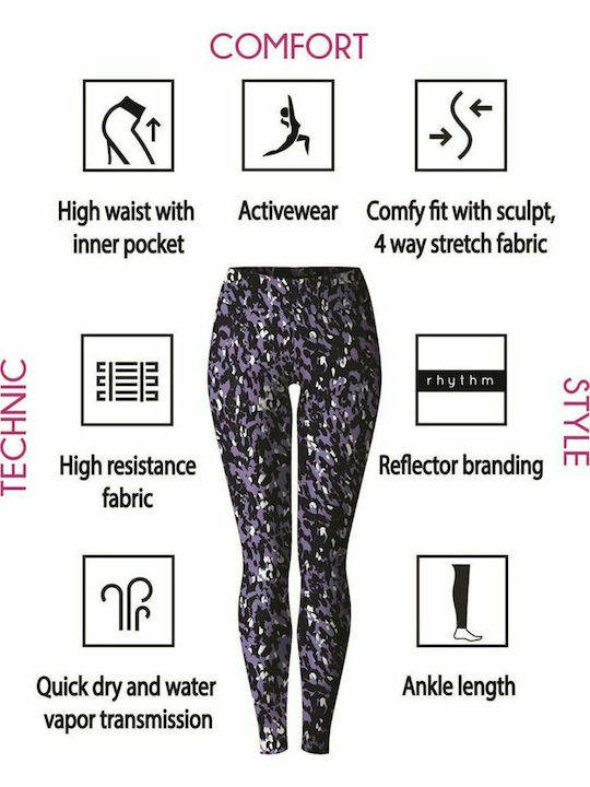 Women's Long Training Legging Purple