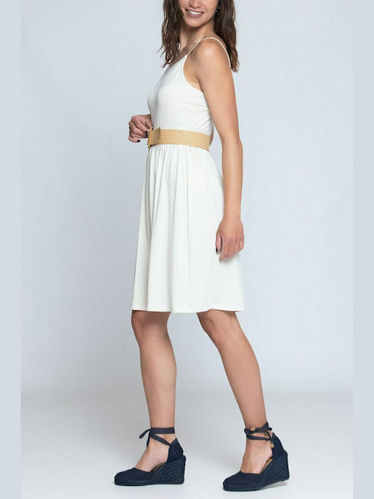 Vero Moda Sommer Mini Kleid Beige