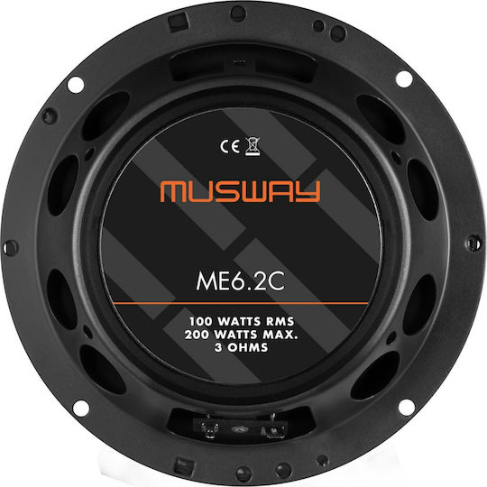 Musway Set Auto-Lautsprecher ME6.2C Autolautsprecher 6.5" mit 100W RMS (2 Weg)
