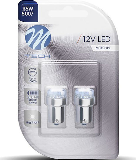 M-Tech Λάμπες Αυτοκινήτου & Μοτοσυκλέτας R10W LED 12V 1.03W 2τμχ