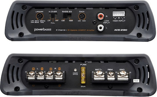 PowerBass Car Audio Amplifier 2 Channels Class A/B