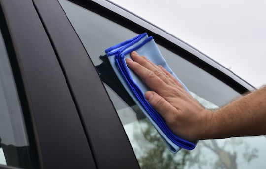 Cartech Tuch Mikrofaser Reinigung für Windows Auto Hellblau 60x40cm