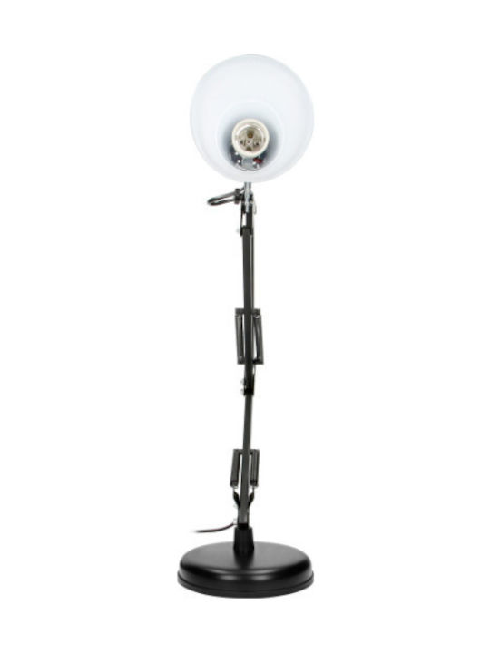 Orno Schreibtischlampe mit klappbarem Arm für Fassung E27 in Schwarz Farbe
