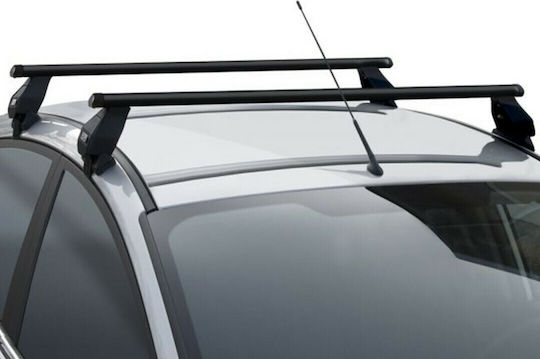 Menabo Car Roof Bars Metallic 130cm for BMW Series 2 5D Set with Roof Rack Legs Black