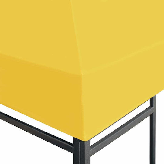 vidaXL Acoperiș Pentru Foișor 270gr/m² Galben Cu Acoperire PVC 3x4m