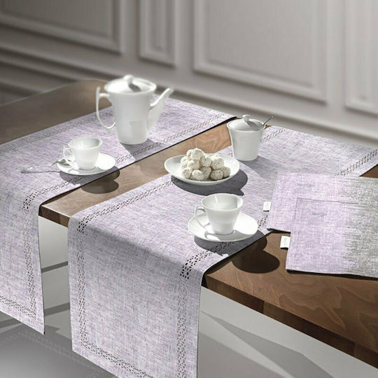 Saint Clair 3042 Placemat Fabric Lilac Silver 45x33cm 1pcs