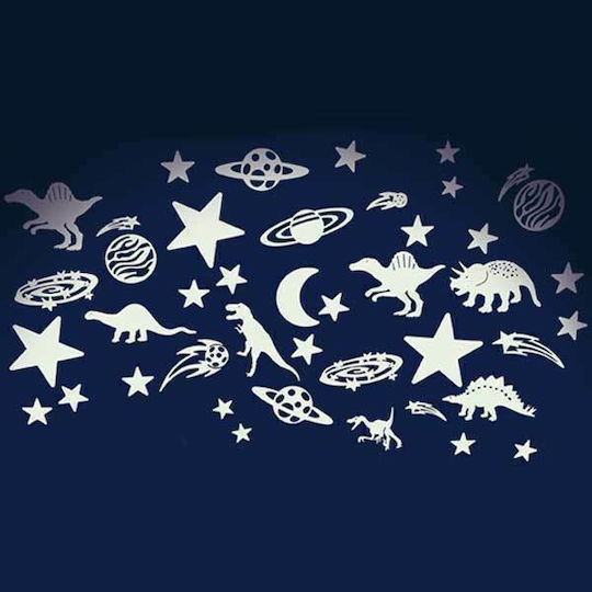 Brainstorm Kids Glow-in-the-Dark Wall Sticker Stars & Moon