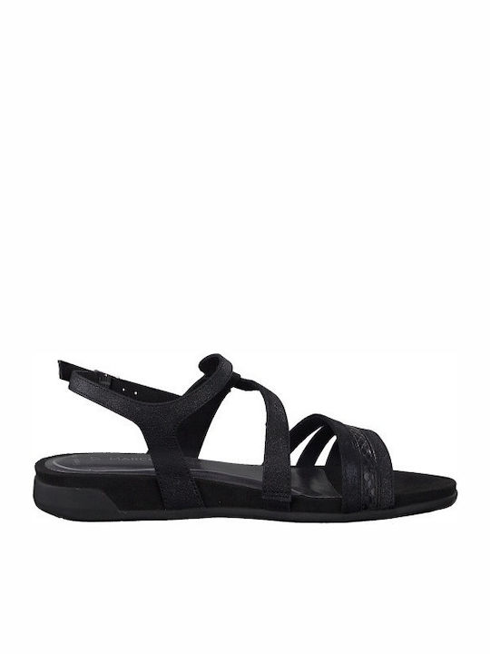 Marco Tozzi Women's Flat Sandals in Black Color