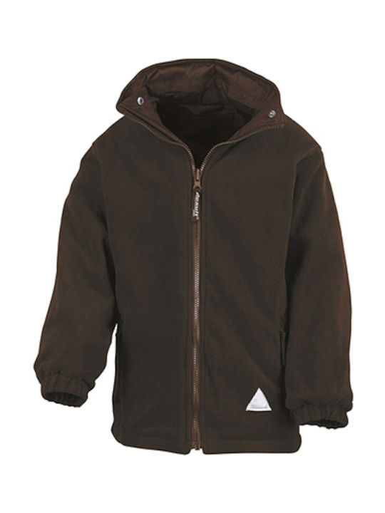 Result Kids Casual Jacket short Double Sided Hooded Brown