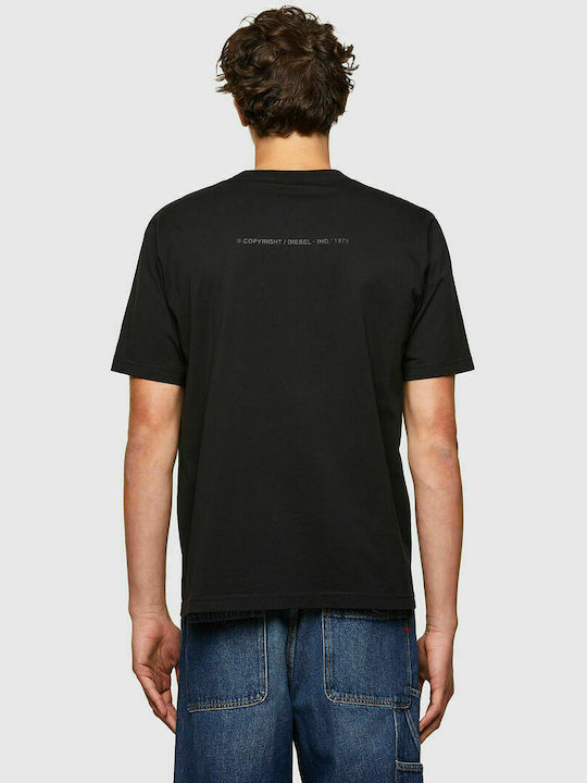 Diesel Just A34 Men's T-Shirt Stamped Black