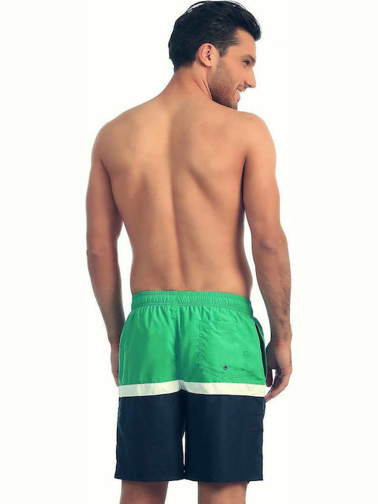 Bonatti 232 Men's Swimwear Bermuda Green Striped