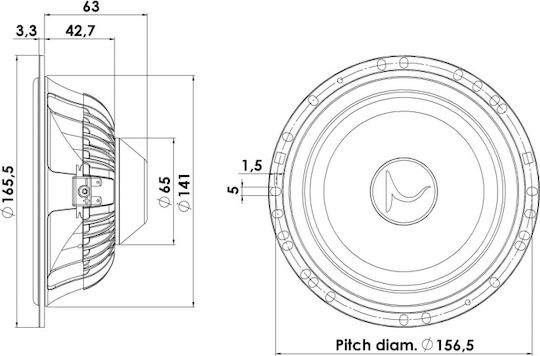 Scan Speak 16W/4434G00 Ηχείο Αυτοκινήτου 6.5" με 16W RMS (Midrange)