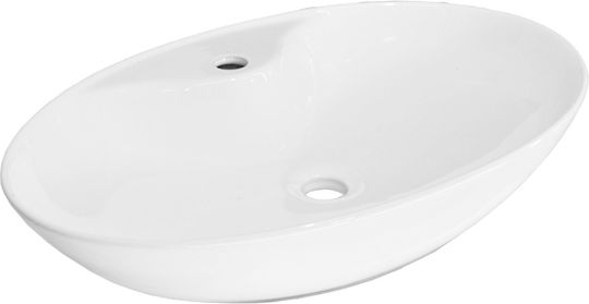Ceramita F006 Надеждна мивка Порцелан 65x43x14см Бял Ceramita F006 Надеждна мивка Порцелан 65x43x14см Бял