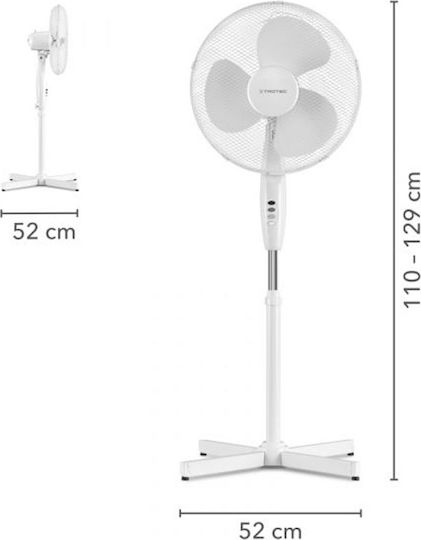 Trotec TVE 16 Ventilator Sockel 50W Lüfterdurchmesser 40cm Weiß