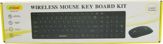 Andowl QY-Q10 Kabellos Tastatur & Maus Set Englisch US