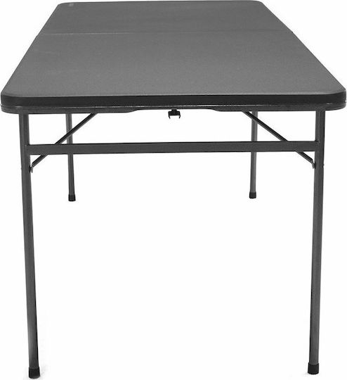 OZtrail Fold In Half Table Tabelle Stahl für Camping Klappbar 180x76x73cm Schwarz