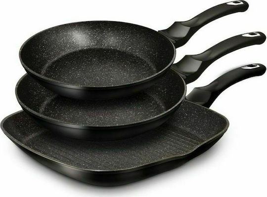 Berlinger Haus Black Silver Collection Комплект Тигани 3 Съда Berlinger Haus Black Silver Collection Комплект Тигани 3 Съда