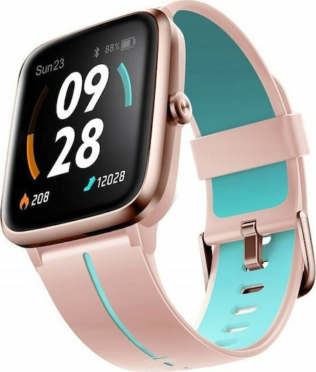 Ulefone Watch GPS Αδιάβροχο με Παλμογράφο (Pink+Blue)