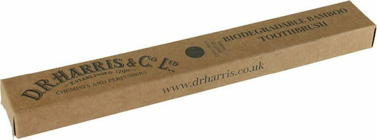 Dr. Harris & Co. Ltd Οδοντόβουρτσα Dark Green Bristle Biodegradable Bamboo Toothbrush Medium Μπεζ
