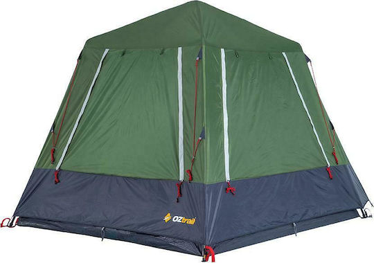 OZtrail Fast Frame 4 Automatic Camping Tent Cabin Green with Double Cloth 3 Seasons for 4 People 240x220x195cm