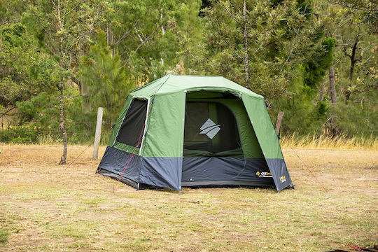 OZtrail Fast Frame 6 Automatic Camping Tent Cabin Green with Double Cloth 3 Seasons for 6 People 300x280x195cm