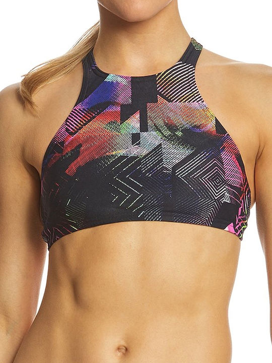 High Neck Bikini Top Black
