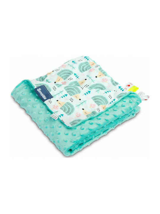 Sensillo Blanket Nursery Swaddling Blankets Minky Velvet Mint 75x100cm.