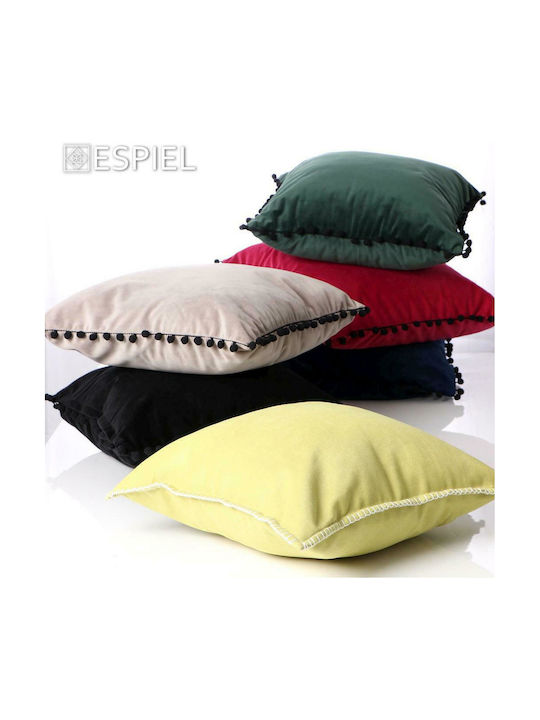 Espiel Sofa Cushion from 100% Cotton Green 45x45cm