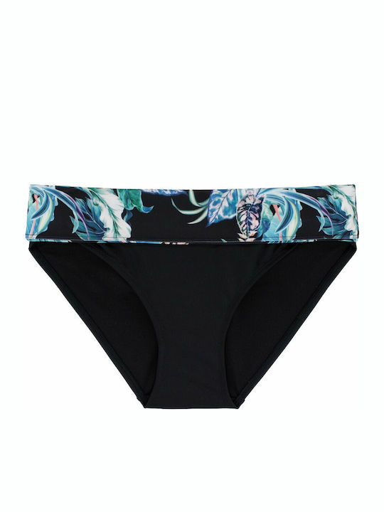 Marafa Bikini Slip Hohe Taille Schwarz