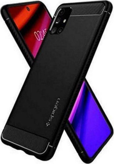 Spigen Rugged Armor Umschlag Rückseite Silikon 2mm Schwarz (Galaxy M51)